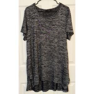 Banana Republic Women’s Black & Gray‎ Stretch Short Sleeve Sweater Size XLarge